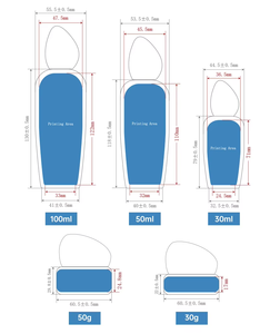 Emballages de soins de la peau en verre personnalisés 30 ml/50 ml/100 ml Nouveau design Imprimé à l'écran 0,5 cm d'épaisseur Flacons de sérum et pots de crème Ensemble - Product Image 4