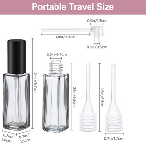 Prix d'usine – Flacon de parfum cylindrique en verre transparent vide de 30 ml et 50 ml avec pulvérisateur à pompe et logo personnalisé par sérigraphie - Product Image 2