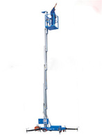 Échelle hydraulique verticale portative petit ascenseur simple d'alliage d'aluminium de double mât ascenseur d'homme électrique de mât de 6-12m