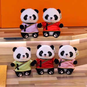 Hanfu Black and White  Doll Souvenir Small Black and White cat Gift Plush <b>Toy</b> Bag Pendant Home Decor Suitable for Festival Gifts - Product Image 1