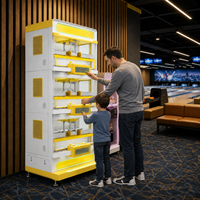 LECHUANG Machine à griffes en métal pour cadeaux, avec casier à prix, équipement d'arcade à grue, éclairage clignotant, pour aire de jeux intérieure et divertissement familial
