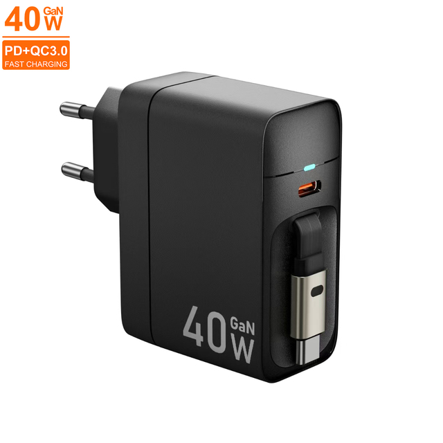 Custom 40W GaN Wall Charger PD Fast Charging Type C USB Quick Charger for iPad Pro Air for Galaxy Laptop Super Fast Charging