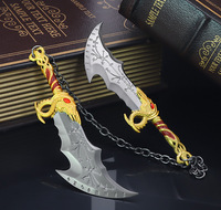 God of War 5 Juego que rodea a Kweylord Kratos Chaos Blade Arma Modelo Mini Llavero Colgante Artesanía de aleación de zinc