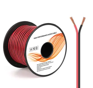 1.5sqmm CCA tembaga berpakaian kawat aluminium merah hitam dua warna kawat kabel speaker 16awg