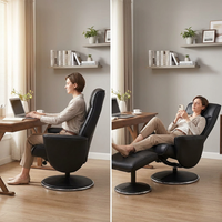 Fauteuil de bureau de direction contemporain de luxe, mobilier de bureau à domicile, ergonomique, massage, cadre en bois massif, cuir de haute qualité