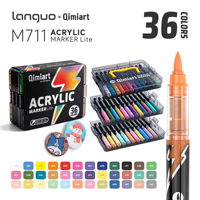 Stylos de peinture acrylique liquide directe PET personnalisés Little Lightning 36 couleurs, système sans encre, marqueurs, ensemble imperméable à séchage rapide pour bricolage