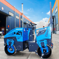 Rouleau compresseur vibrant tandem à double tambour pour la construction routière et le pavage d'asphalte