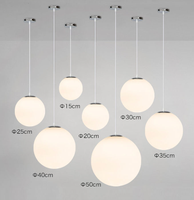 APCITL Vente Chaude Suspension Décorative de Plafond en Fer Art Déco avec Verre Laqué, Luminaire Suspendu Simple à LED Dimmable pour Chambre, Maison, Bureau