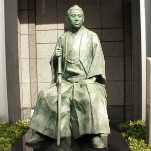 Statua <span class=keywords><strong>samurai</strong></span> giapponese bronzo scultura in ottone all'aperto giardino a grandezza naturale - Product Image 6