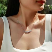 Collar Gargantilla de Moissanita con Sello S925, Plata de Ley 925, Chapado en Oro de 18k, Joyería de Lujo para Regalo de Boda