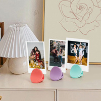 Clip en silicone couleur macaron, support écologique pour notes, cartes postales verticales, cadre photo, accessoire de décoration intérieure