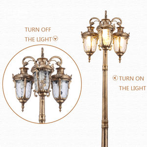 Jpungsun all'aperto IP65 impermeabile classico europeo vecchio Design Post Top giardino luci - Product Image 4