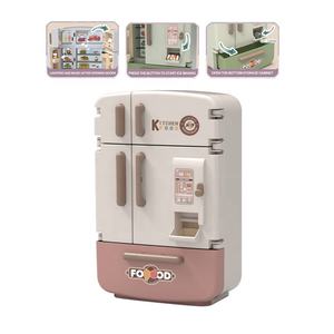 Mini Frigorifero <span class=keywords><strong>Giocattolo</strong></span> EPT con Luci e Suoni, Set da Gioco per Bambine, Frigorifero da Cucina per Casa delle Bambole - Product Image 2