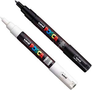 มาร์กเกอร์ PC-1M 16 <span class=keywords><strong>posca</strong></span> อุปกรณ์ศิลปะสำหรับการเพ้นท์หิน-ปากกาเพ้นท์สีสำหรับโรงเรียนและงานฝีมือ - Product Image 4