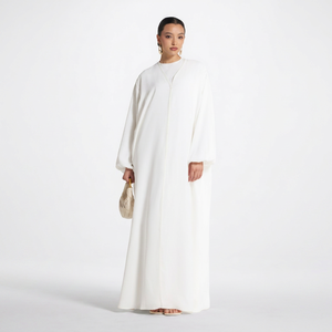 Abaya Traditionnelle Islamique pour Femme, Style Saoudien, Légère, Respirante, en Polyester, Longueur Cheville, Idéale pour l'Aïd et le Printemps, Vente en Gros à Dubaï - Product Image 1