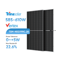 Modules photovoltaïques monocristallins pliables Trina Solar bifaciaux double vitrage type N pour 590W-620W demi-cellules (HBC) BIPV 23% HJT IBC