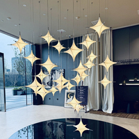 DUOMEIJU Lustres suspendus de luxe modernes et grands, en cristal vintage, LED 3000K, dorés, à hauteur réglable, pour hôtels, escaliers et salles à manger