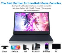 Moniteur portable 15,6 pouces FHD IPS USB-C avec double haut-parleur pour ordinateur portable, téléphone, Switch, PS5, OEM Factory