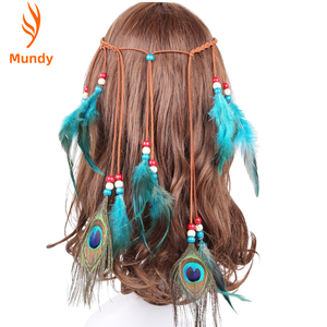 Diadema de Plumas Ecológica para Desfiles Culturales, Ferias Renacentistas, Retiros de Yoga, Fotografía de Boudoir, Recitales de Danza y Desfiles de Festivales - Product Image 1