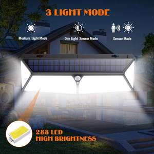 Lampes solaires de <span class=keywords><strong>jardin</strong></span> Lampes murales d'extérieur étanches IP65 Lampes d'extérieur permanentes Détecteur mural solaire LED <span class=keywords><strong>Action</strong></span> lumineuse - Product Image 3
