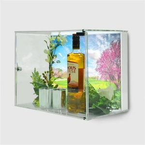 Highly Transparent Illuminated <b>Wall</b> Mounted Acrylic <b>Display</b> <b>Case</b> with Customizable Color & Size for Showroom - Product Image 3