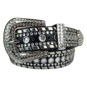 Ceintures de Luxe de Créateur <span class=keywords><strong>BB</strong></span> <span class=keywords><strong>Simon</strong></span> en Diamants Style Western pour Hommes et Femmes, en Cuir Orné de Cristaux et de Strass, Boucle Personnalisée - Product Image 5