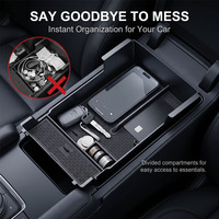 Boîte de rangement portable en ABS pour accoudoir central de voiture, pour modèles 2020-2025