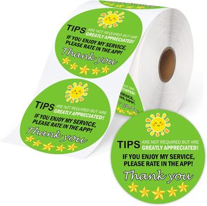 Étiquettes de conseils, étiquettes de fraîcheur, étiquettes de remerciement, impression de commandes, autocollants pour livraison de nourriture, autocollants de sécurité anti-effraction pour emballages alimentaires - Product Image 1