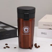 Tasse à café en acier inoxydable 304 à double couche en gros Tasse cadeau de voiture portable Logo personnalisable à des fins commerciales promotionnelles