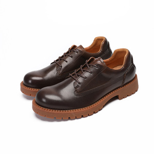 Botas <span class=keywords><strong>Chelsea</strong></span> de Piel Genuina Hechas a Mano para Hombre, Botines Clásicos de Caña Alta con Cordones, Transpirables y Antideslizantes, Zapatos de Vestir a la Moda - Product Image 2