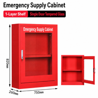 Armoire d'urgence en acier robuste, armoire de stockage d'équipement de lutte contre les incendies, armoire de sécurité verrouillable pour l'école, l'hôpital, le bureau