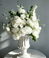 Boule de fleurs artificielles personnalisées OEM ODM, roses en soie, décoration de mariage d'automne, centres de table, vente en gros, décorations faites à la main pour événements et fêtes