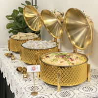 Plats de service de luxe 9L pour buffet de restaurant, chauffe-plats pour traiteur, mariage, fête, maintien au chaud des aliments