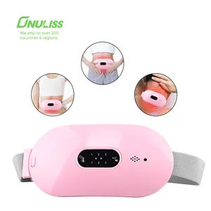 Massager Menstrual USB Heating Pad for Back Pain Relief Belt 3 Heat 3 Vibrating Modes Gifts for Women Girls Pink