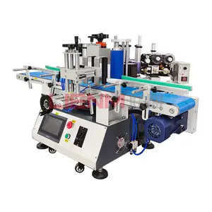 Factory table top semi automatic labeling and coding bottle machine round bottle