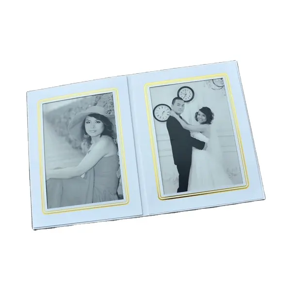 Foglio personalizzato di fabbrica goffratura in cartone rigido Kraft immagine foto stampe foto in folio supporto cornice per foto con tappetino