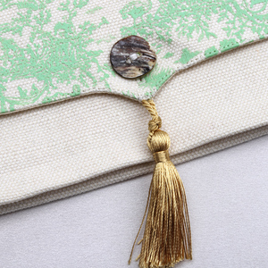 Tùy chỉnh <span class=keywords><strong>Cotton</strong></span> Linen phong bì túi với tua nút đóng phong bì <span class=keywords><strong>Pouch</strong></span> - Product Image 5