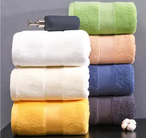 Wholesale Colourful 100% Cotton Towel Set Bath Towel For Beach Or Hotel