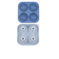 Moule à glaçons de football en silicone flexible et réutilisable, capacité 80 ml, congélation rapide, démoulage facile, pour la fabrication de crème glacée, fabriqué au Zhejiang