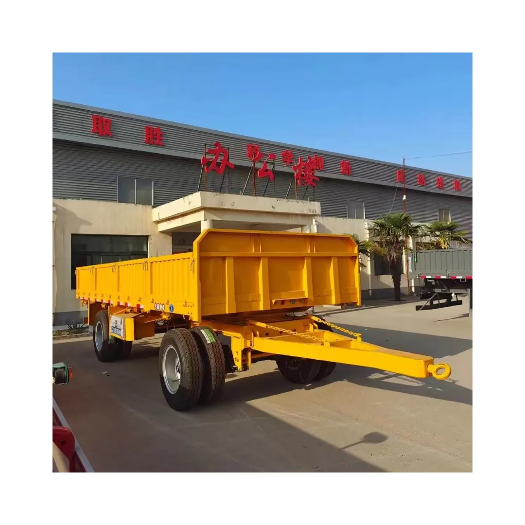 2 axles 3 axles multi-steering full trailer farm trailer factory custom origin sales tow bar