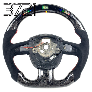 Volante de Fibra de Carbono Forjado con LED de 3 Radios para Audi A3 S3 8P A4 A5 S5 Q5 B8 2008-2012, Personalizable - Product Image 1