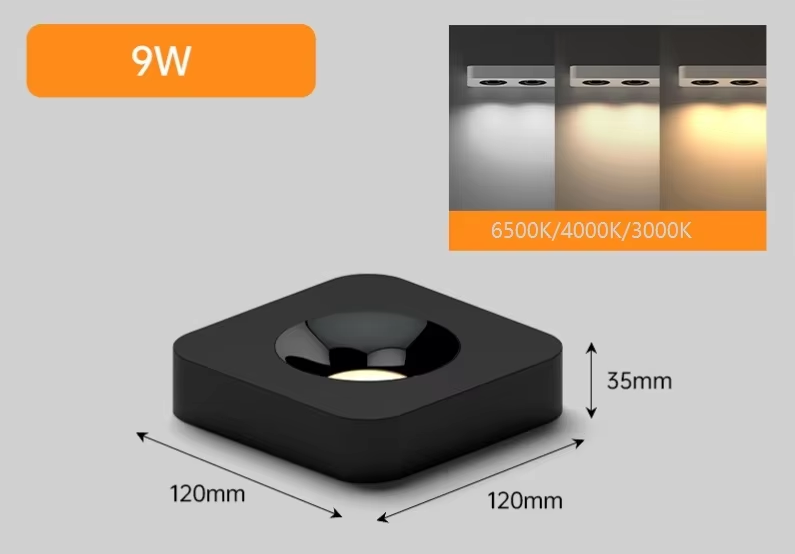 9w black shell black cup downlight