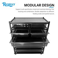 Système d'étagères pour reptiles en plastique solide et alliage d'aluminium Repteer, boîte d'enclos durable pour reptiles, montage facile et sécurisé
