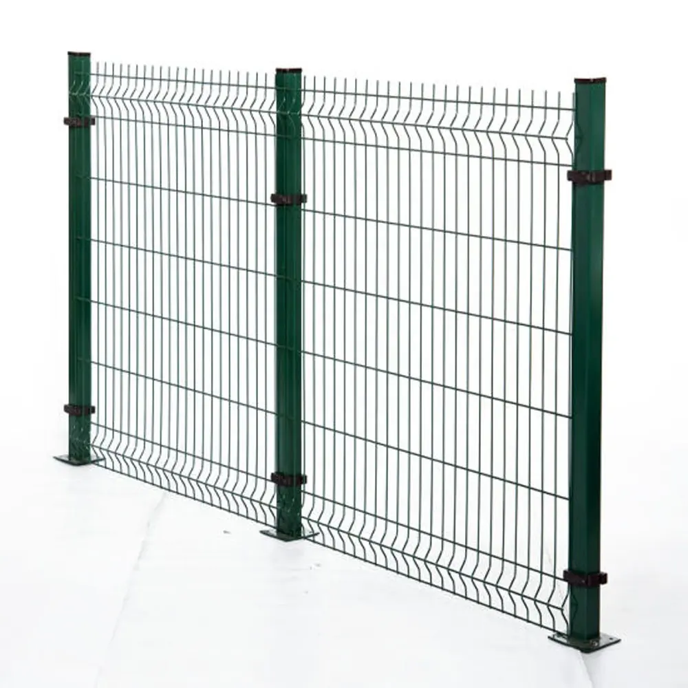 Paneles de valla de metal para exteriores, material de cercado de malla de alambre