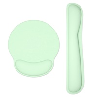 Ensemble clavier et souris en mousse à mémoire de forme vert citron, tapis de souris de jeu, base antidérapante, repose-poignets, utilisation au bureau, en stock, logo personnalisé