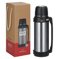 Bouteille d'eau isotherme en acier inoxydable à double paroi SS304 de grande capacité 2L 2000ml, thermos