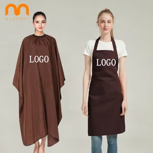 Waterproof Custom Barber Capes 100% Polyester For Salon Hair Cutting Capes with Snap Black Brown Barber Apron Hairdresser Cape