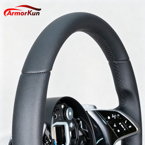 Volant de course en cuir de luxe pour Mercedes-Benz pour Classe C, Classe E, CLS, <span class=keywords><strong>GLE</strong></span> W205/W204/W206 C300/C43 W221 E350/E300 - Product Image 3
