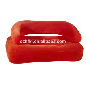 red comfort flocking inflatable sofa chair, inflatable sofa coach