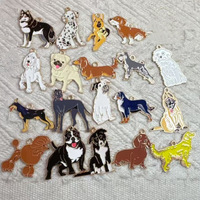 Pendentif en alliage à motif chiot mignon de dessin animé, finition émail goutte d'huile, pour la création de bijoux DIY, boucles d'oreilles, colliers et accessoires de porte-clés